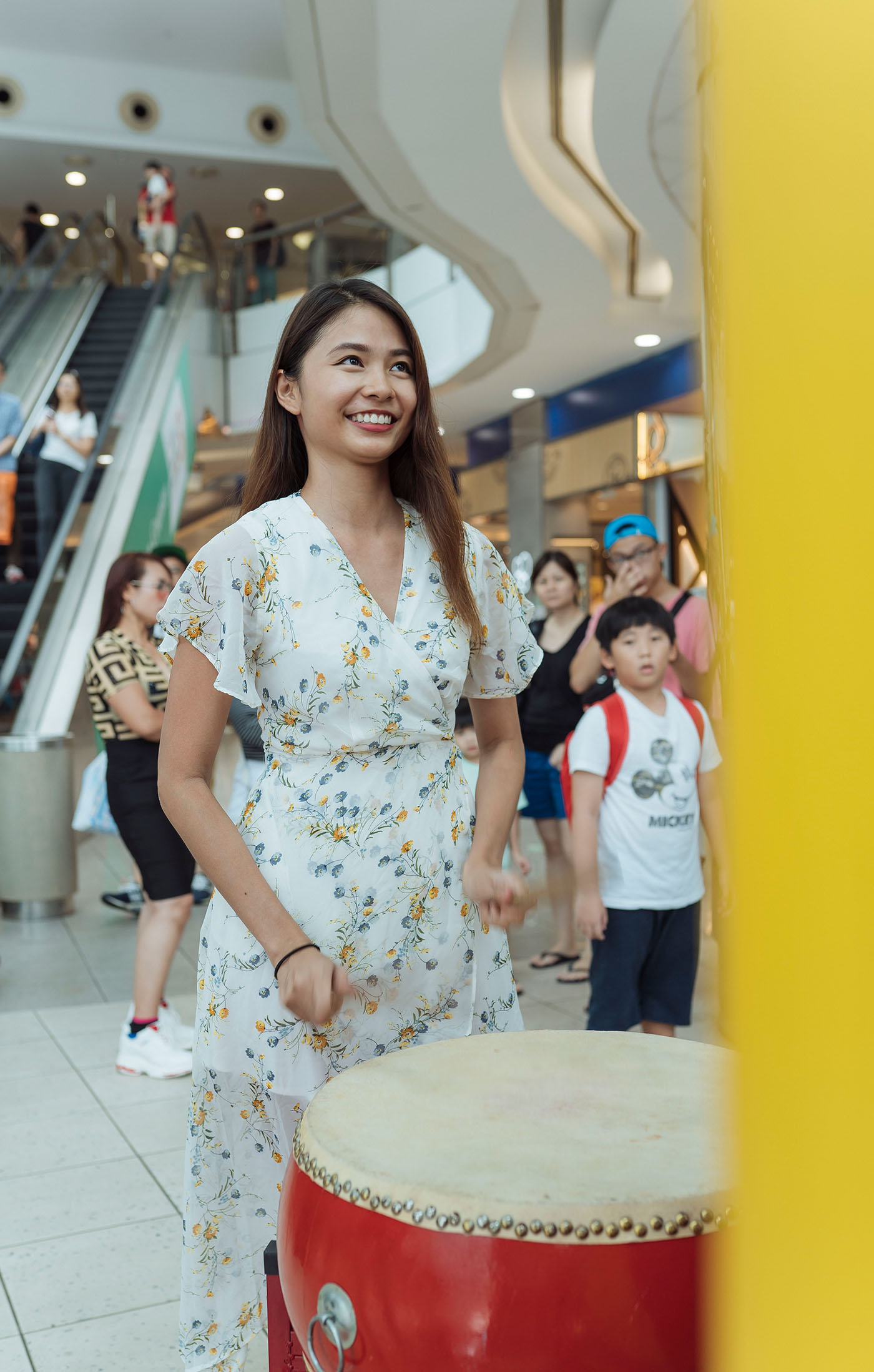 Singaporean Influencer, Khaw Xin Lin, plays the HBFC Ramen Chomp Digital Drum Game