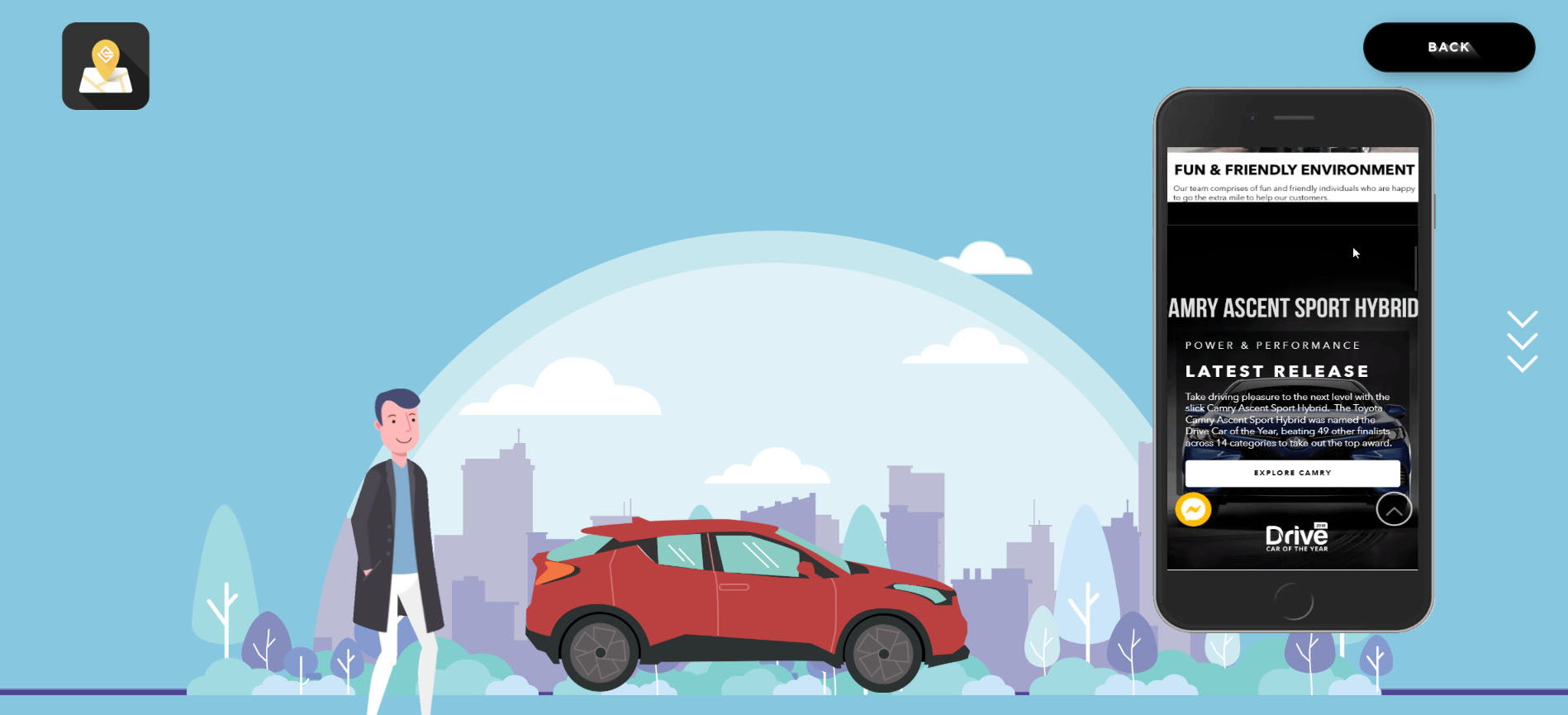 User interface for the carle interactive story microsite