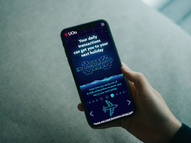 UOB Interactive Pac-Man Microsite Game On Smartphone