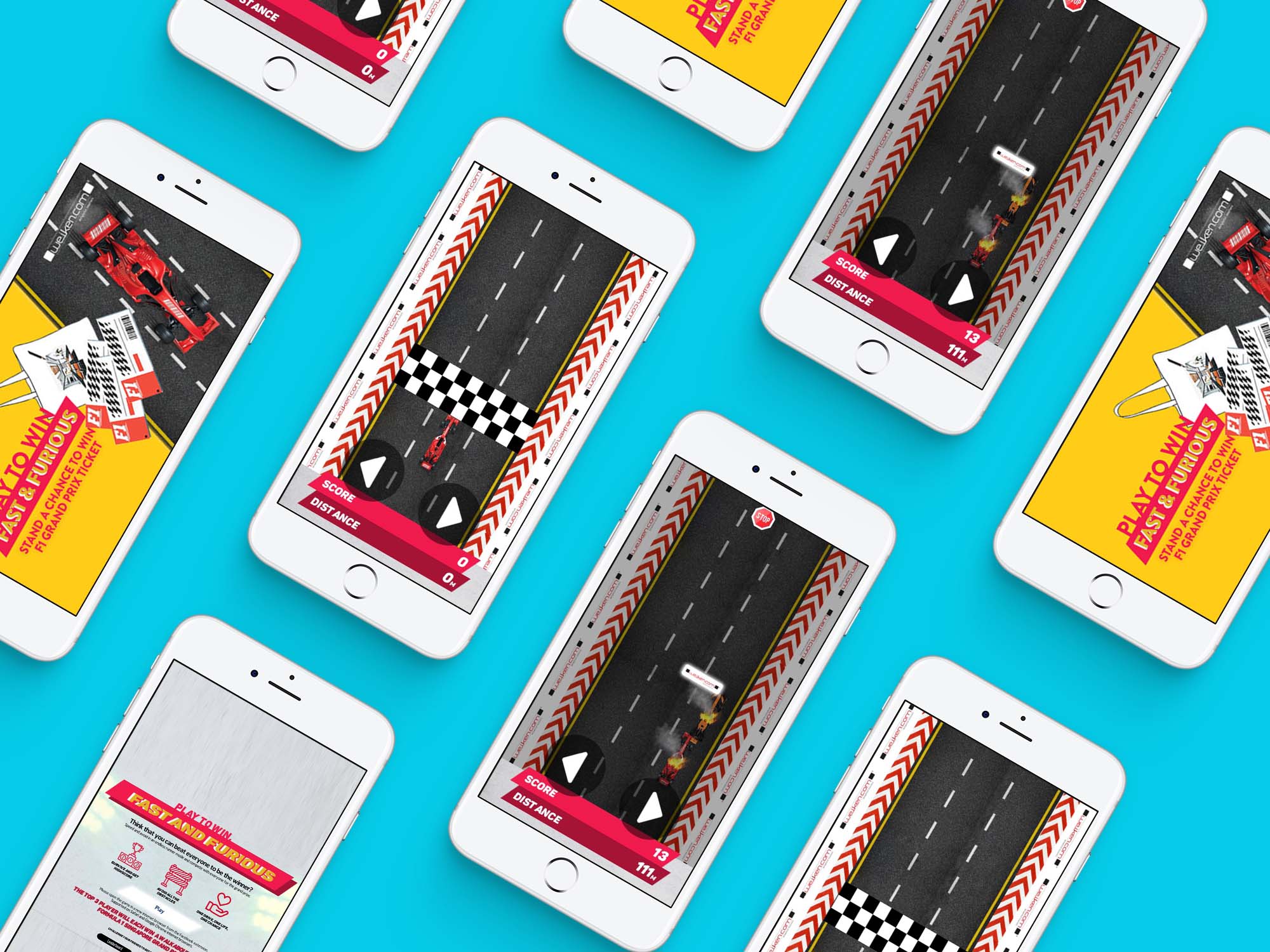 Mockup for weiken.com f1 microsite game